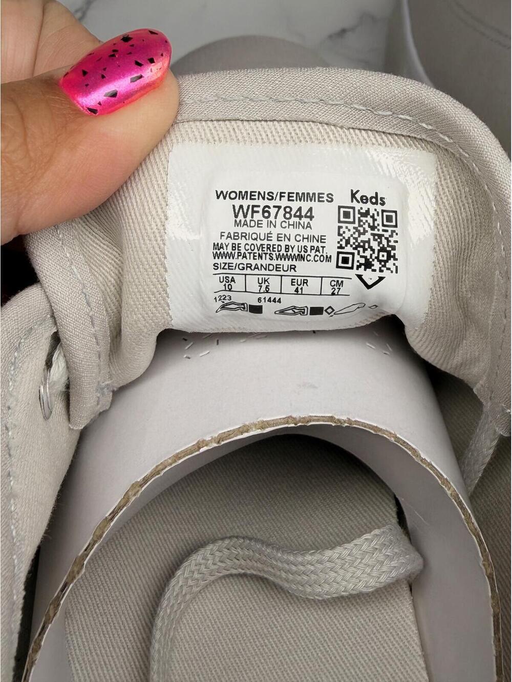 Keds Platform Sneakers Womens Size 10 Beige Canvas Lace Up Shoes - Picture 5 of 7